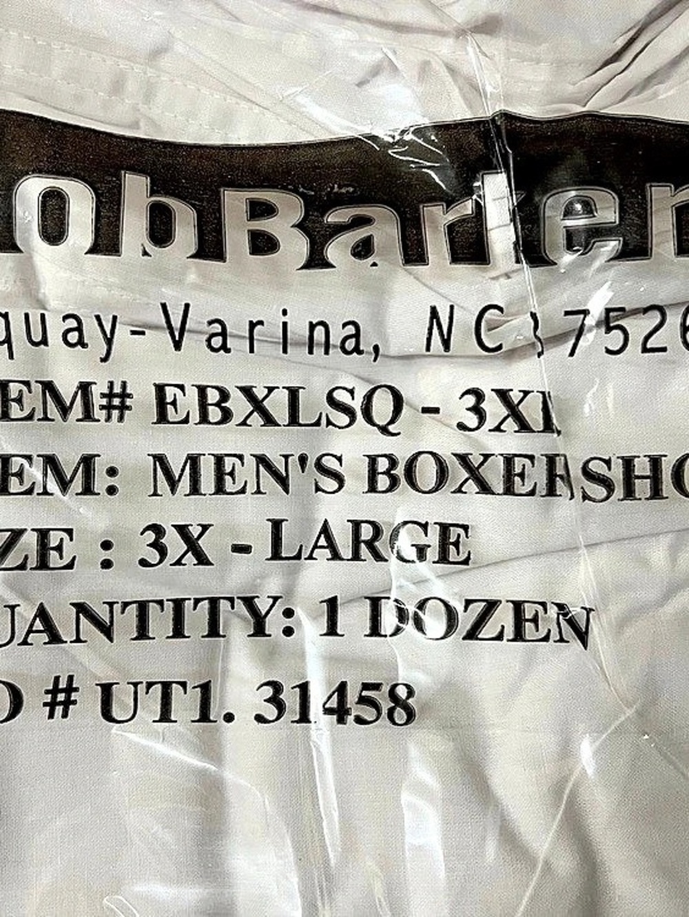 BobBarker Boxer Short White Boxer Shorts Size Medium NWT